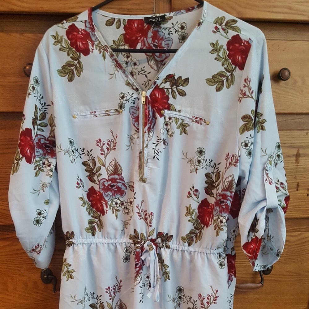 Rue 21 Blue Floral Dress